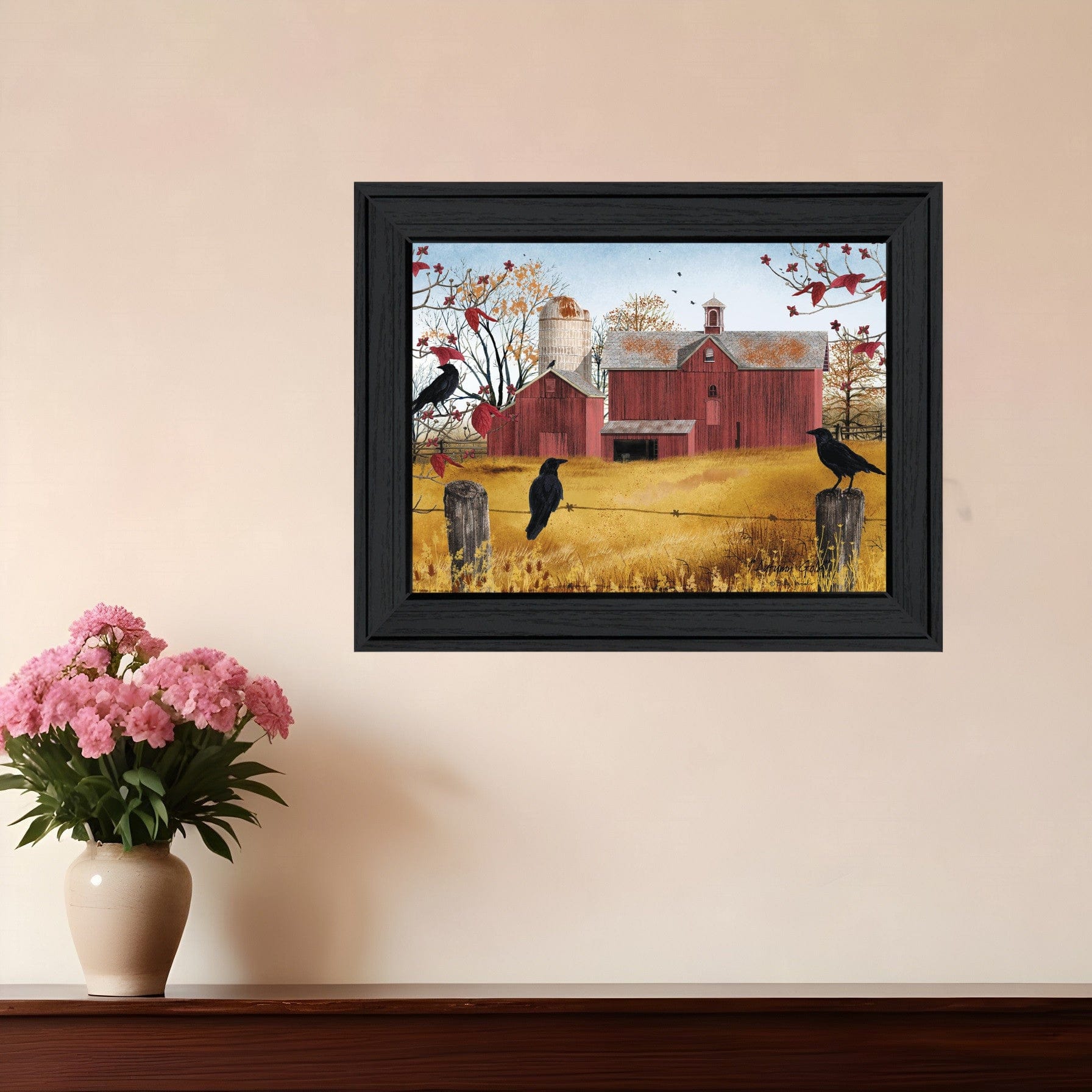 Autumn Gold 4 Black Framed Print Wall Art - Homeroots