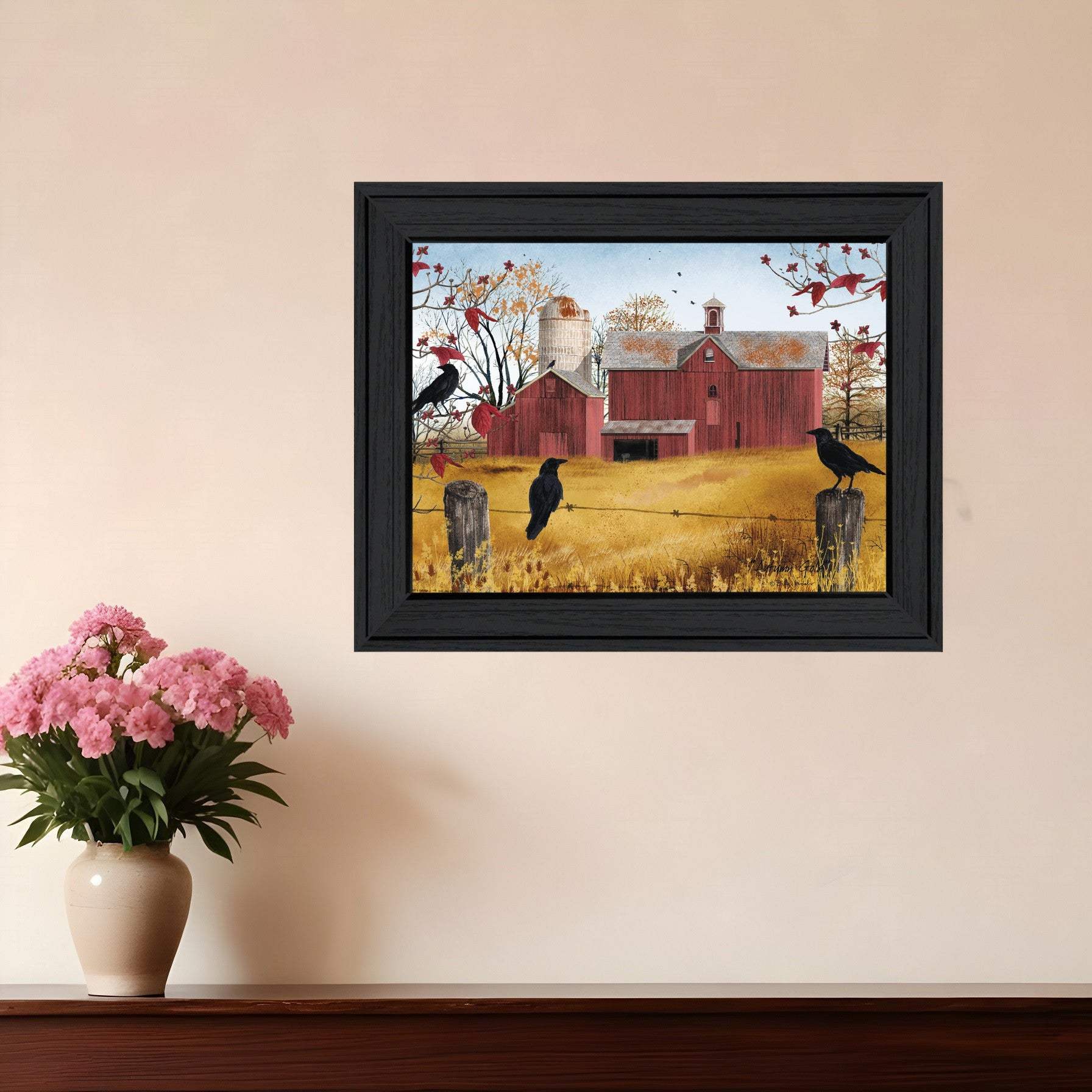 Autumn Gold 4 Black Framed Print Wall Art - Homeroots - Flyclothing LLC