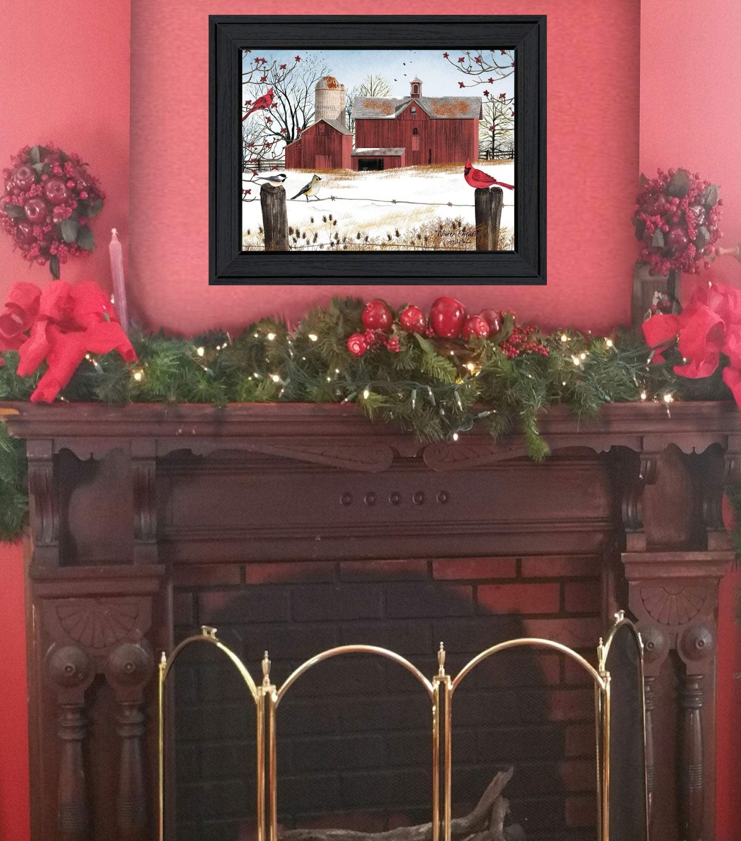 Winter Friends 4 Black Framed Print Wall Art - Homeroots - Flyclothing LLC