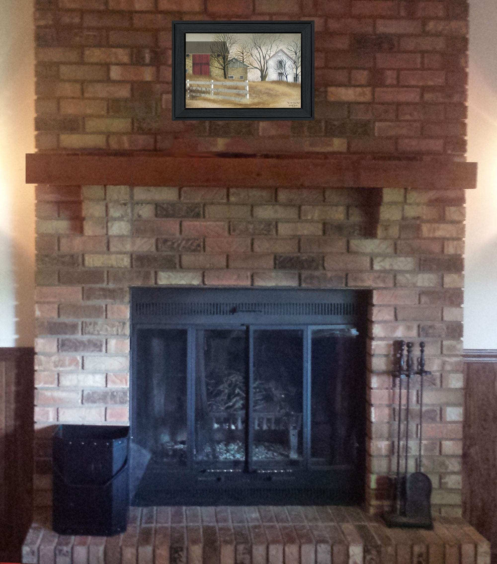 Old Stone Barn Black Framed Print Wall Art - Homeroots - Flyclothing LLC