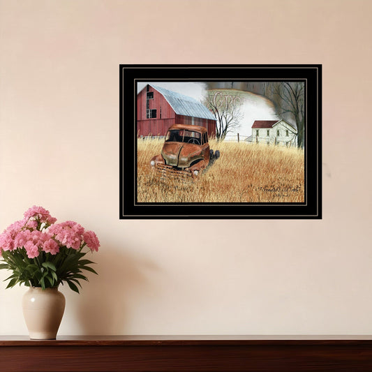 Granddads Old Truck 3 Black Framed Print Wall Art - Homeroots