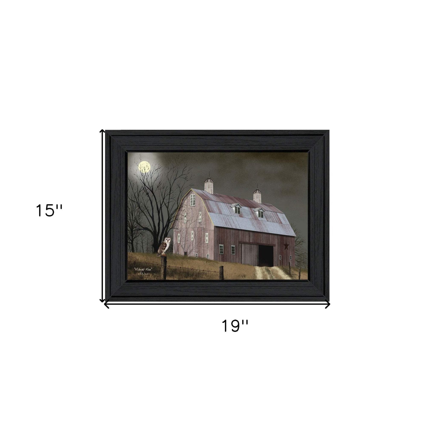 Midnight Moon 4 Black Framed Print Wall Art - Homeroots - Flyclothing LLC