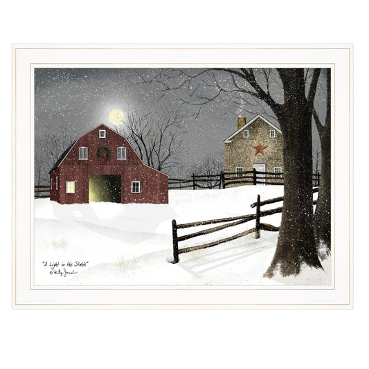 Light in the Stable 5 White Framed Print Wall Art - Homeroots