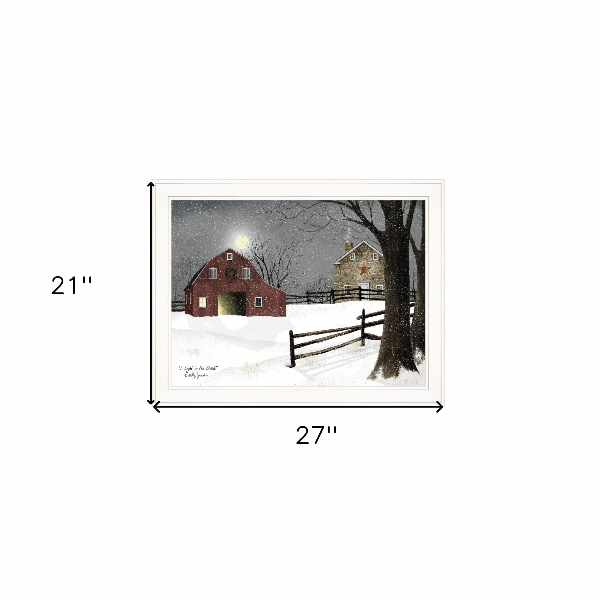 Light in the Stable 5 White Framed Print Wall Art - Homeroots
