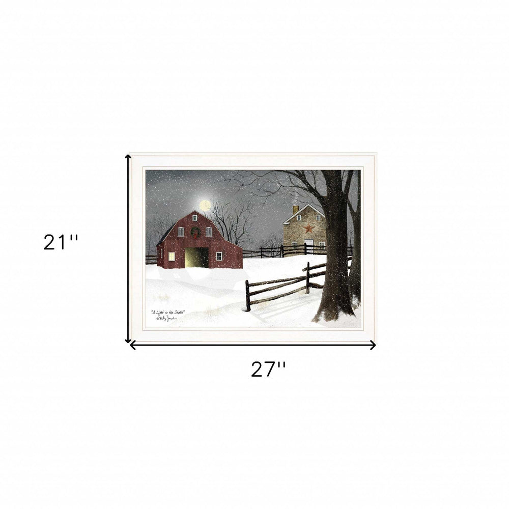 Light in the Stable 5 White Framed Print Wall Art - Homeroots - Flyclothing LLC