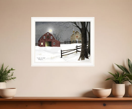 Light in the Stable 5 White Framed Print Wall Art - Homeroots