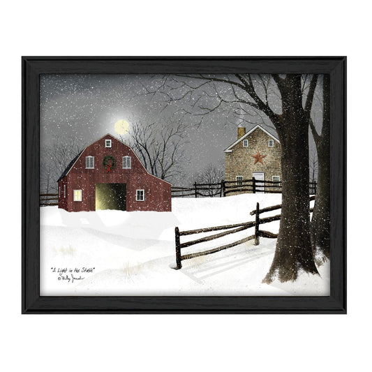 Light in the Stable 6 Black Framed Print Wall Art - Homeroots