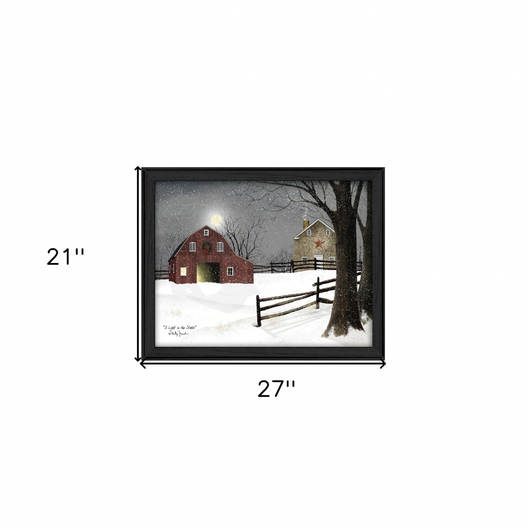 Light in the Stable 6 Black Framed Print Wall Art - Homeroots