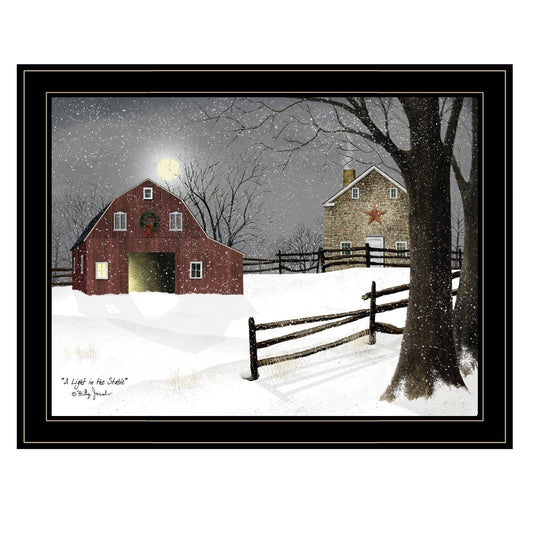 Light in the Stable 7 Black Framed Print Wall Art - Homeroots