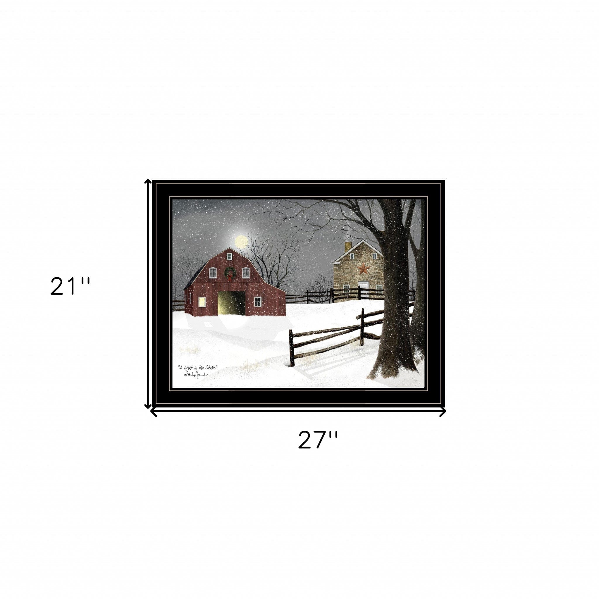 Light in the Stable 7 Black Framed Print Wall Art - Homeroots