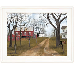 The Old Dirt Road 2 White Framed Print Wall Art - Homeroots