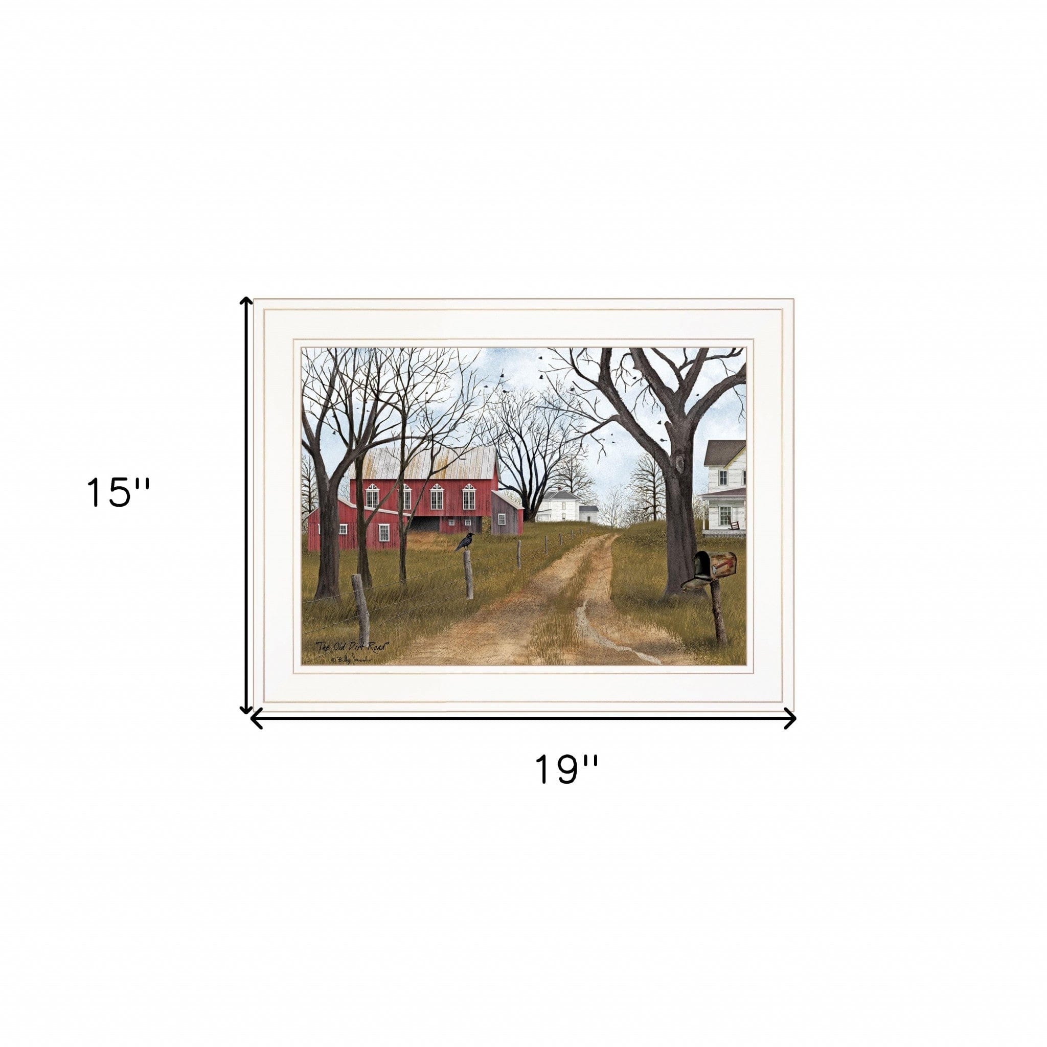 The Old Dirt Road 2 White Framed Print Wall Art - Homeroots
