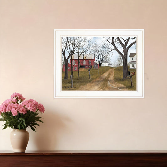The Old Dirt Road 2 White Framed Print Wall Art - Homeroots