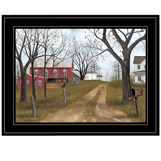 The Old Dirt Road 3 Black Framed Print Wall Art - Homeroots