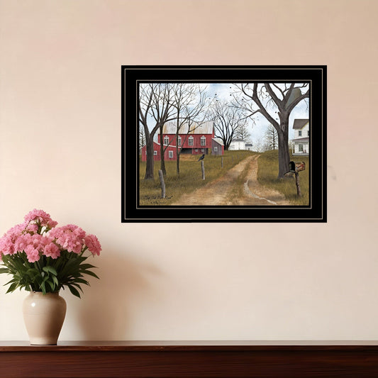 The Old Dirt Road 3 Black Framed Print Wall Art - Homeroots