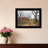 The Old Dirt Road 3 Black Framed Print Wall Art - Homeroots