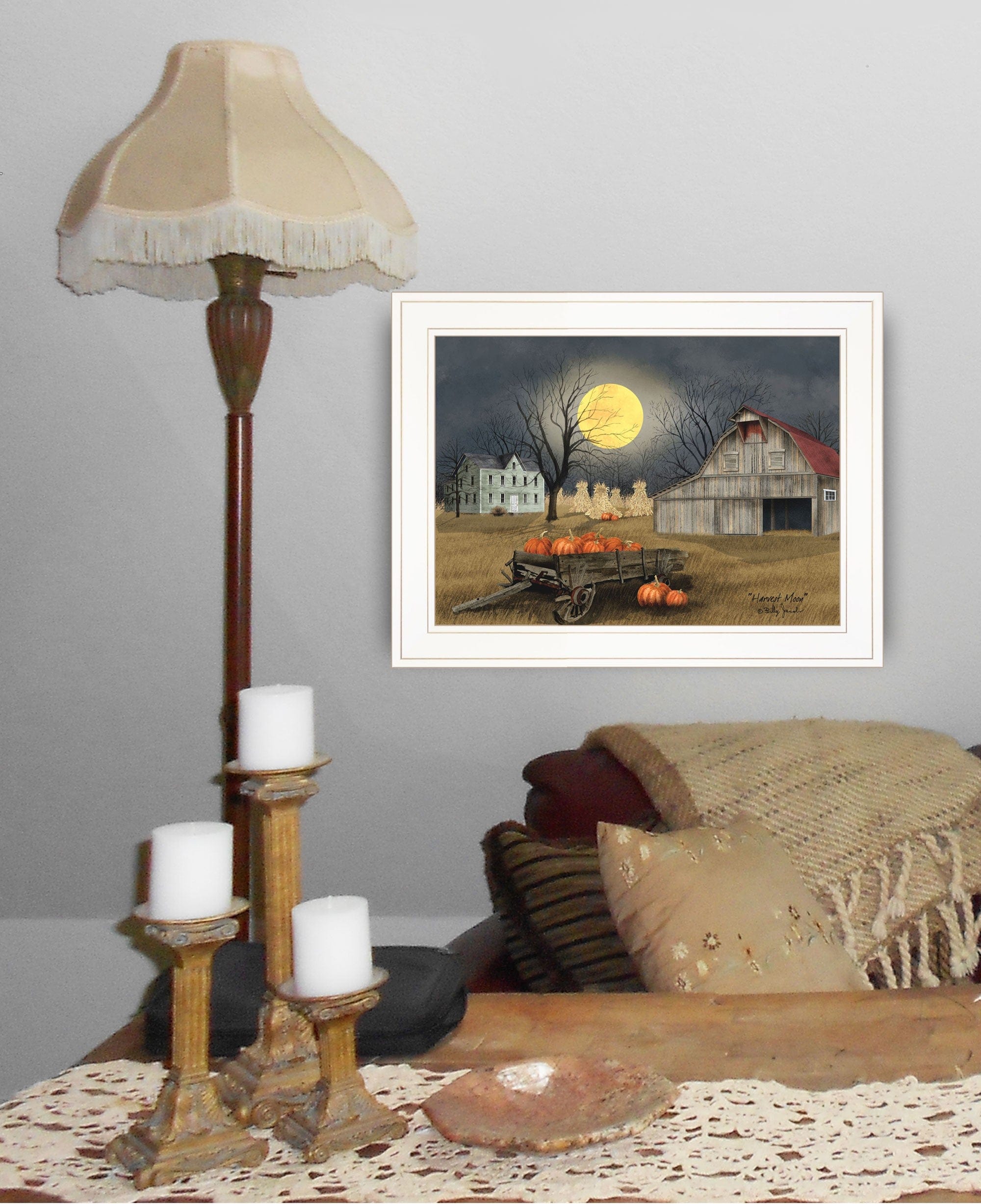 Harvest Moon 5 White Framed Print Kitchen Wall Art - Homeroots