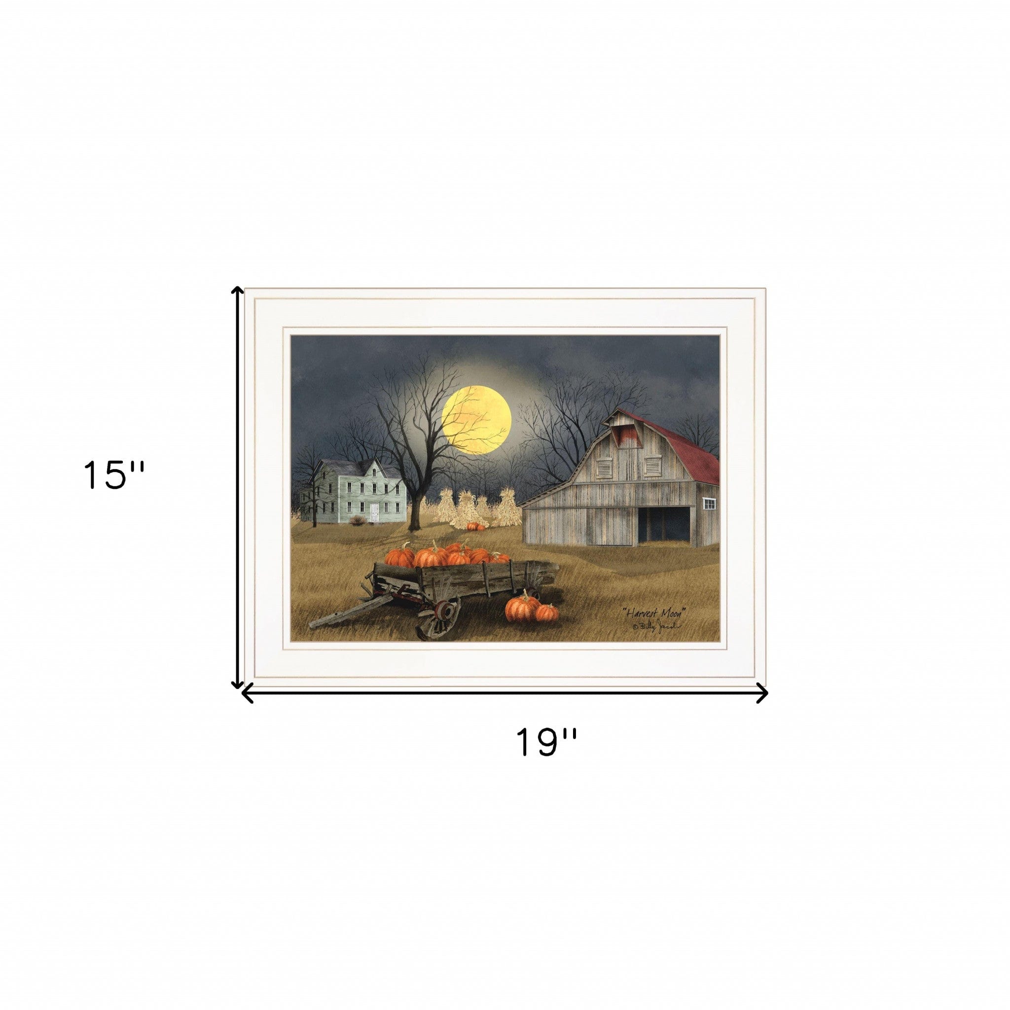 Harvest Moon 5 White Framed Print Kitchen Wall Art - Homeroots