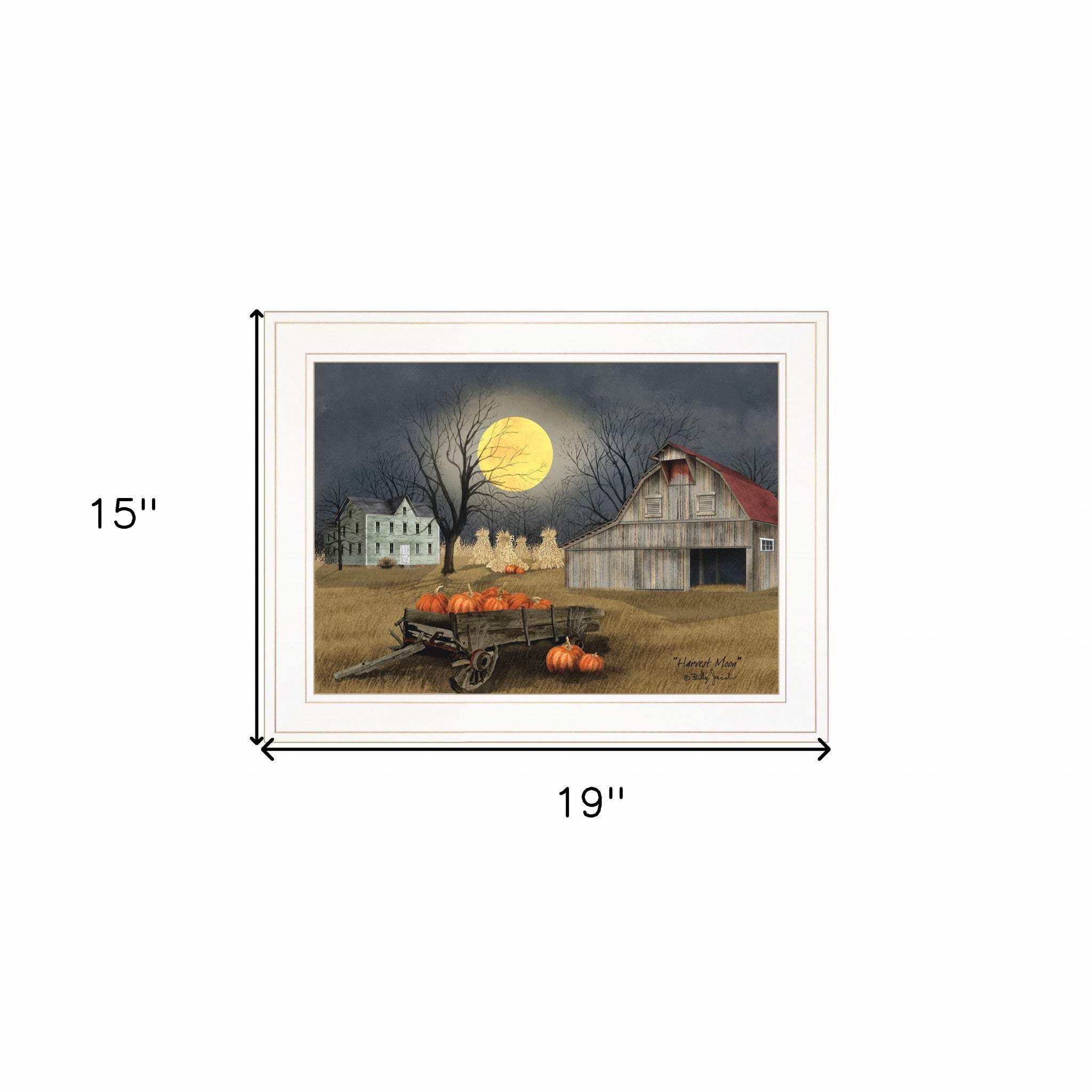 Harvest Moon 5 White Framed Print Kitchen Wall Art - Homeroots - Flyclothing LLC