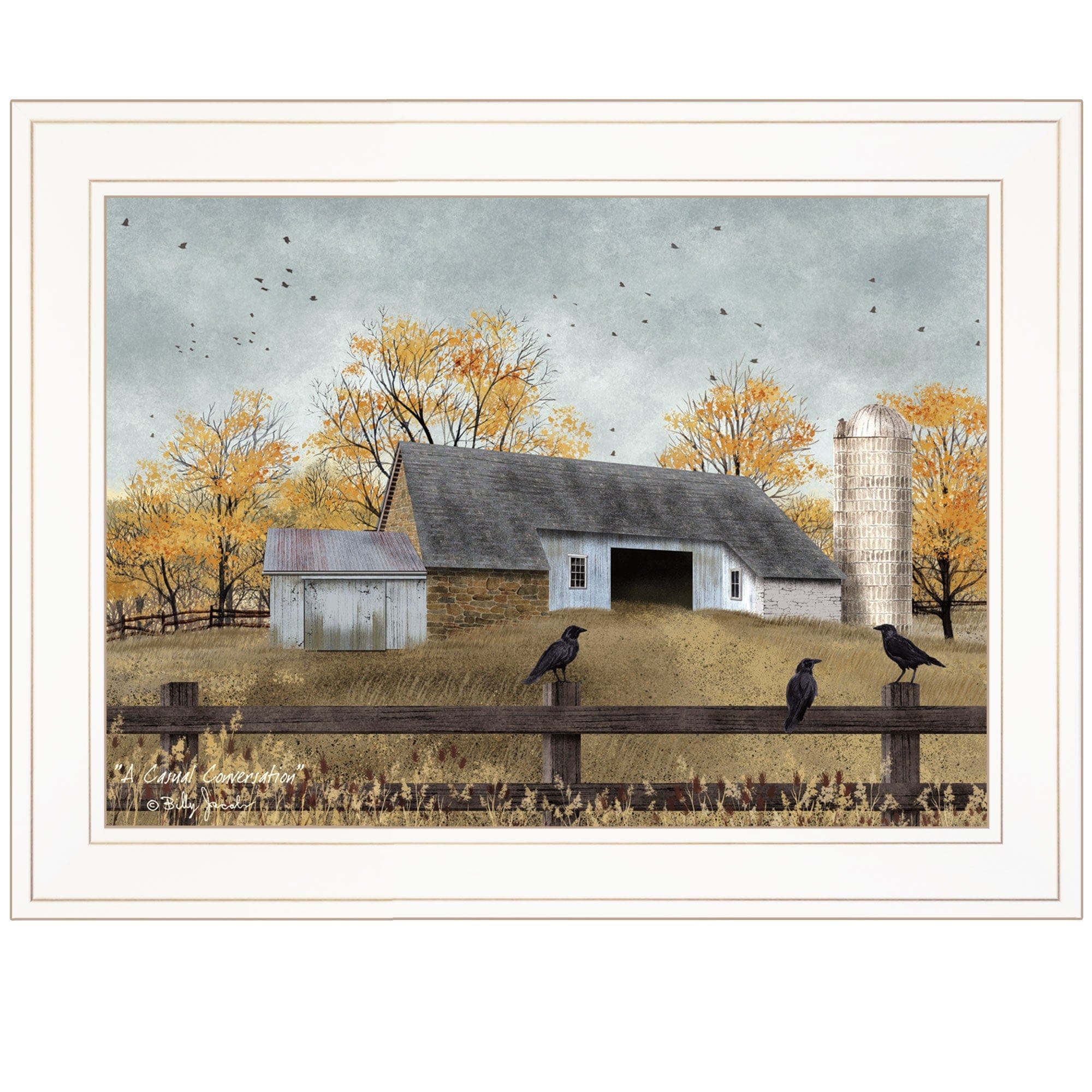 A Casual Conversation 3 White Framed Print Wall Art - Homeroots