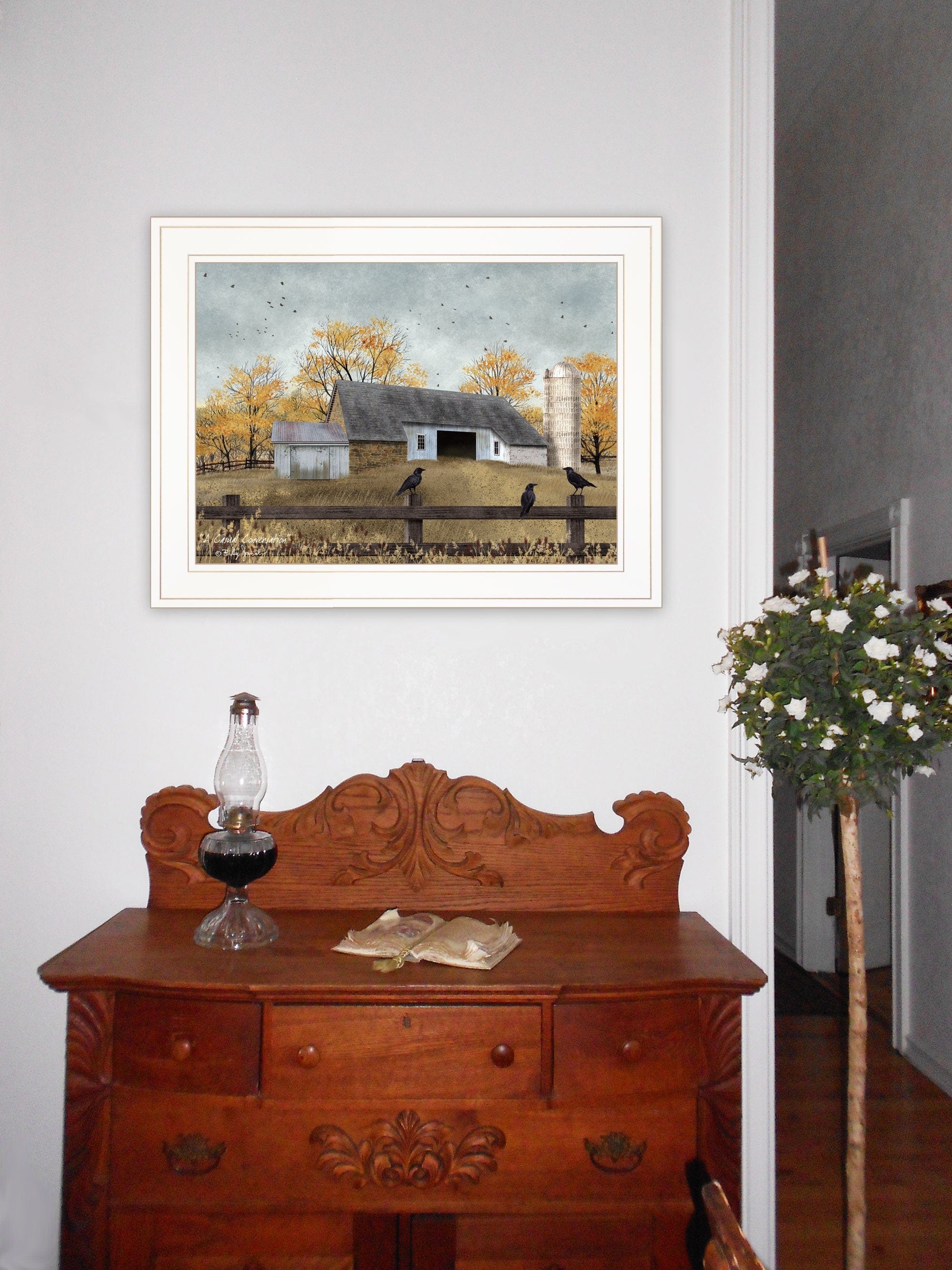 A Casual Conversation 3 White Framed Print Wall Art - Homeroots