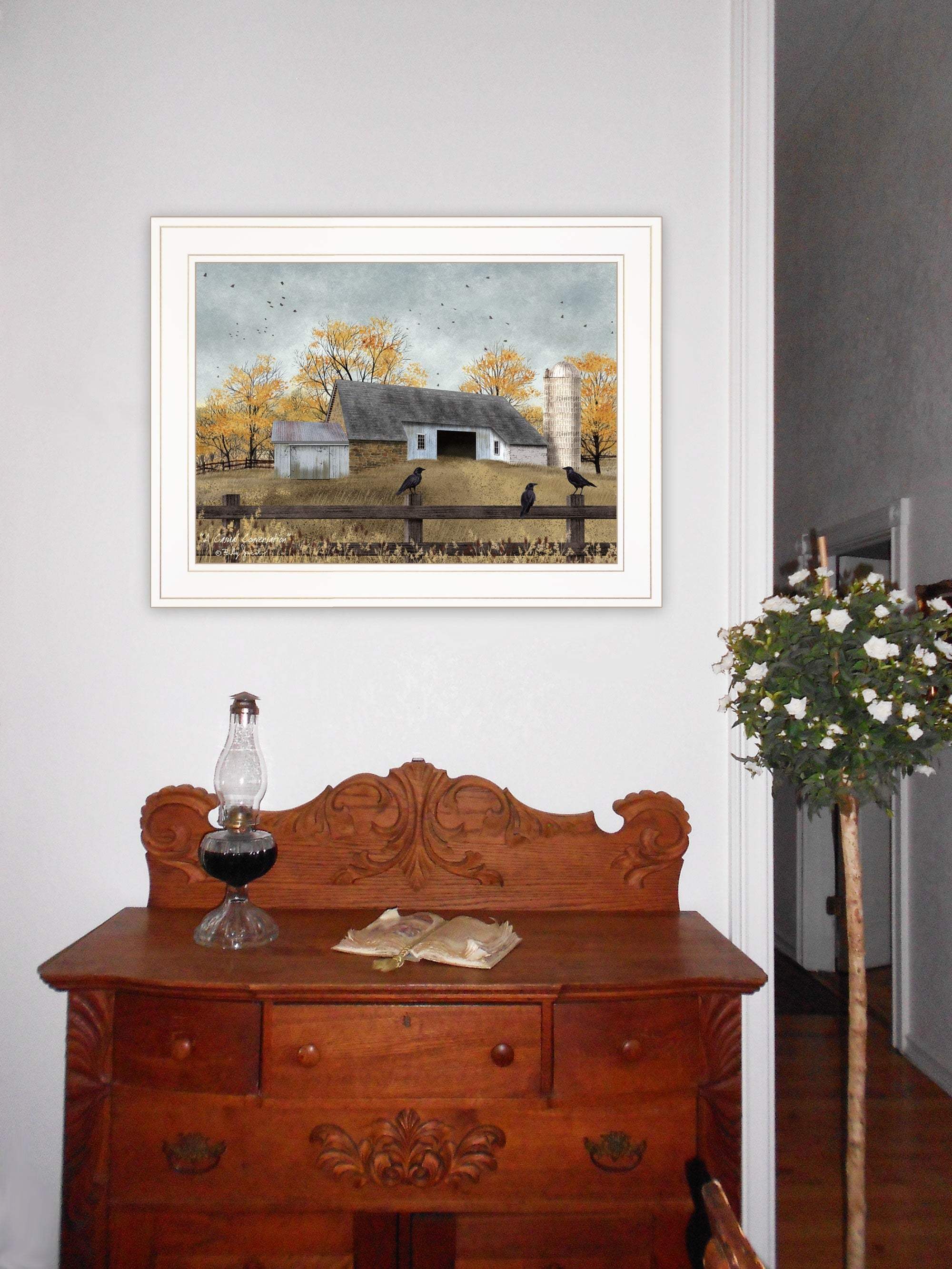 A Casual Conversation 3 White Framed Print Wall Art - Homeroots - Flyclothing LLC