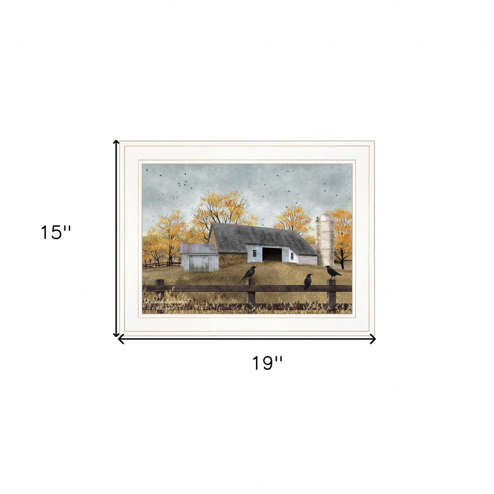 A Casual Conversation 3 White Framed Print Wall Art - Homeroots - Flyclothing LLC