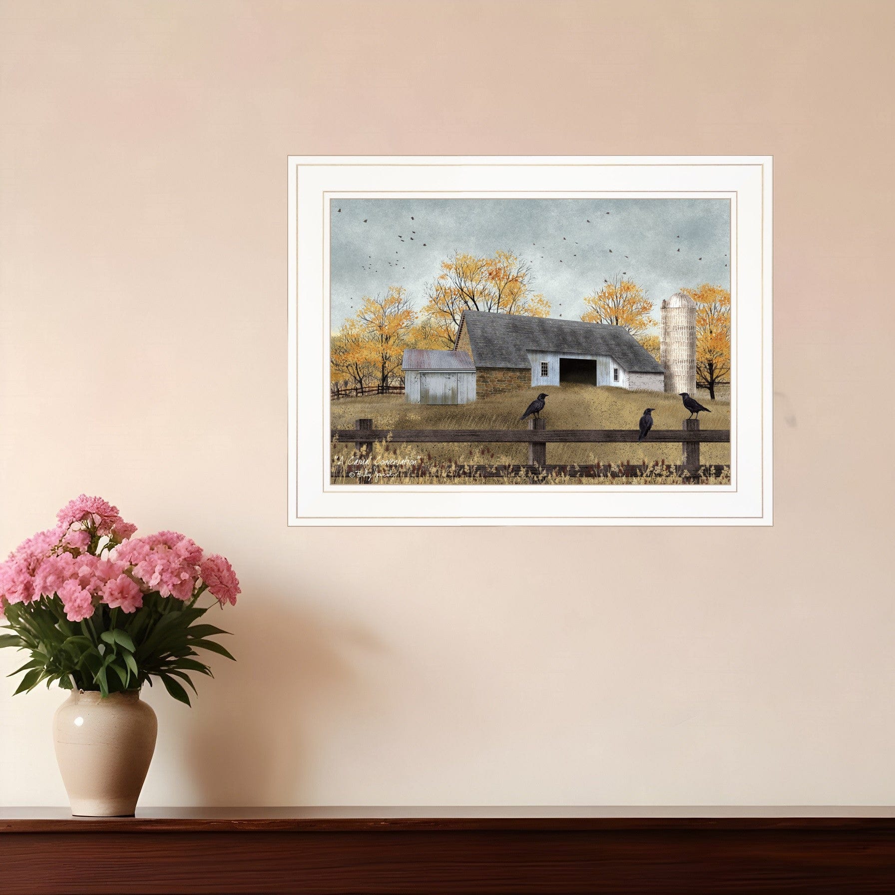 A Casual Conversation 3 White Framed Print Wall Art - Homeroots