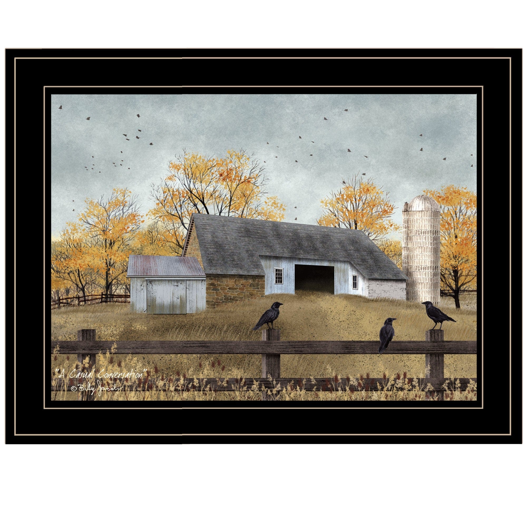 A Casual Conversation 4 Black Framed Print Wall Art - Homeroots