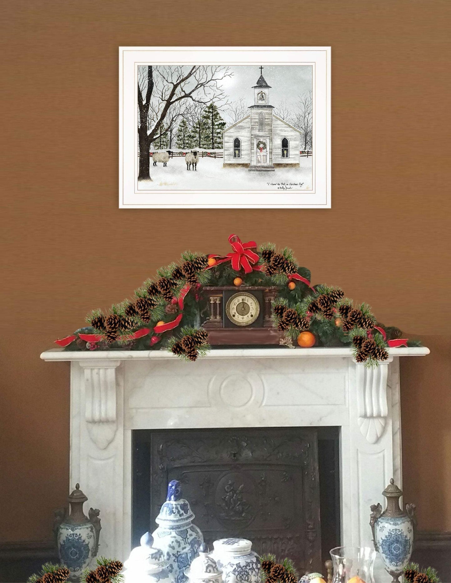 I Heard the Bells on Christmas 1 White Framed Print Wall Art - Homeroots - Flyclothing LLC