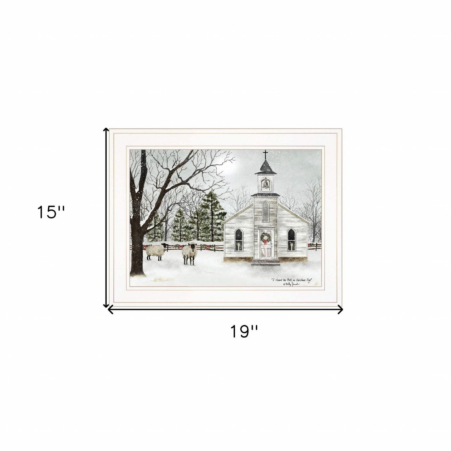 I Heard the Bells on Christmas 1 White Framed Print Wall Art - Homeroots - Flyclothing LLC