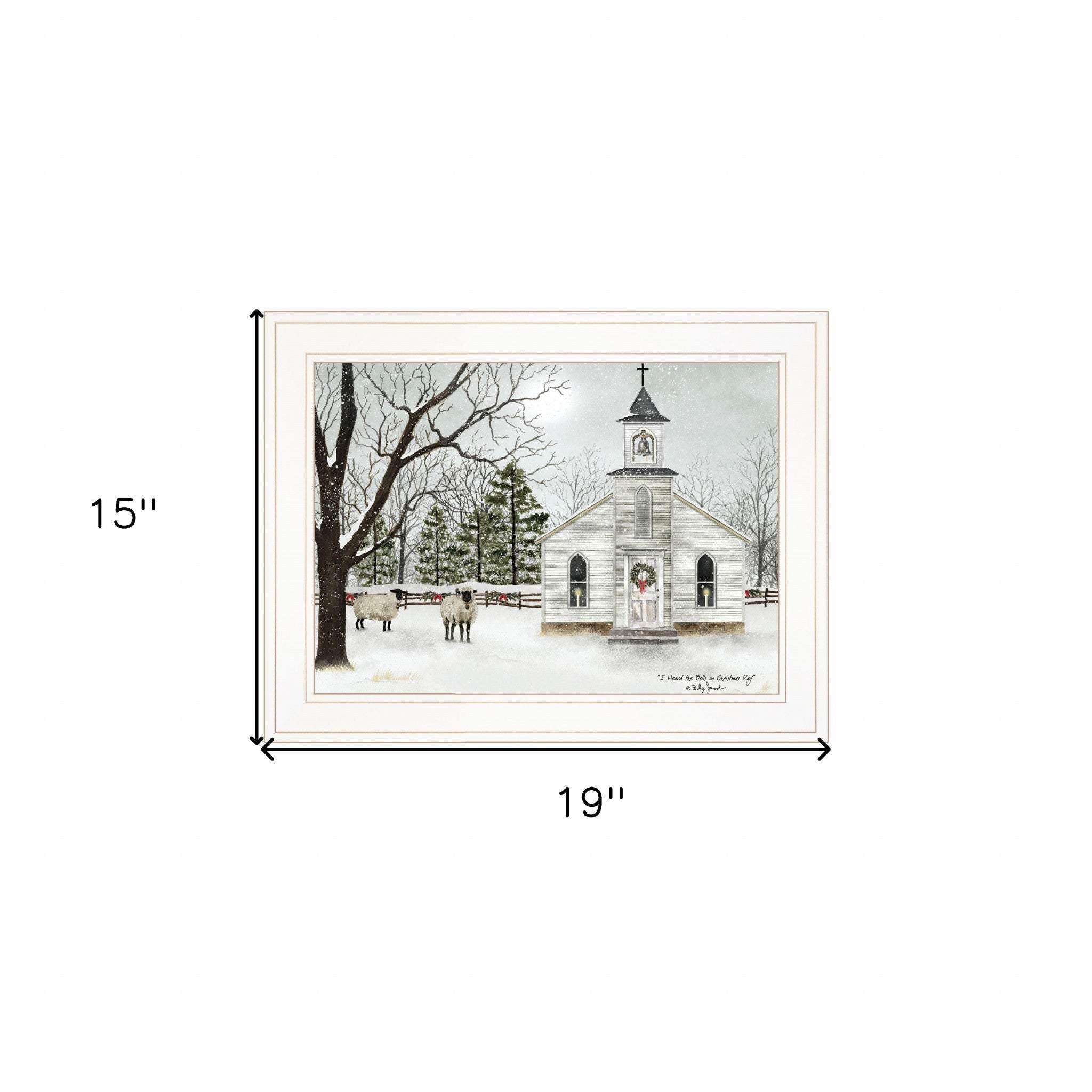 I Heard the Bells on Christmas 1 White Framed Print Wall Art - Homeroots - Flyclothing LLC