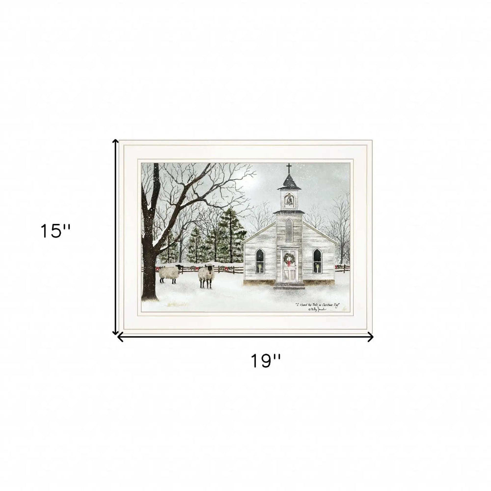 I Heard the Bells on Christmas 1 White Framed Print Wall Art - Homeroots - Flyclothing LLC