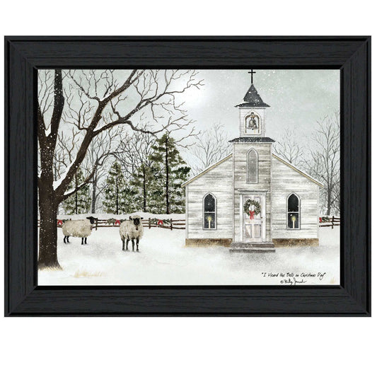 I Heard the Bells on Christmas 2 Black Framed Print Wall Art - Homeroots - Flyclothing LLC