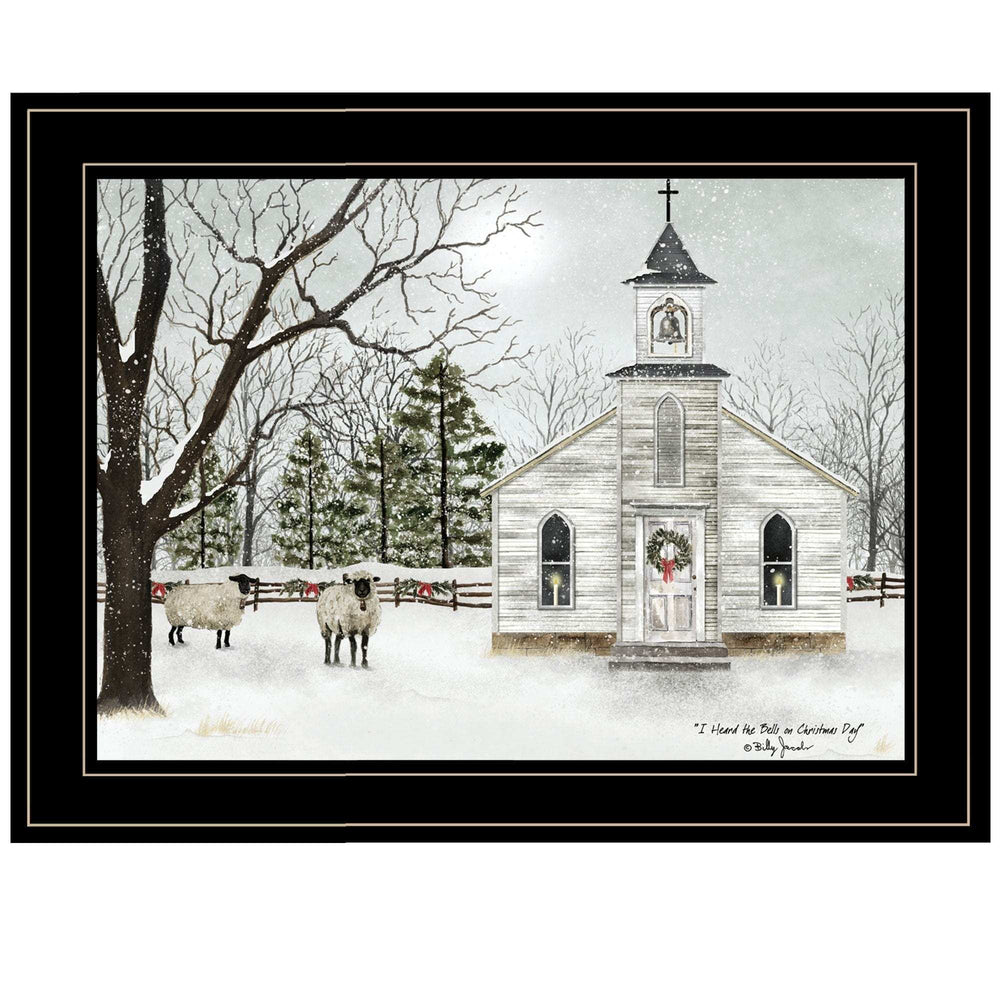 I Heard the Bells on Christmas 3 Black Framed Print Wall Art - Homeroots - Flyclothing LLC