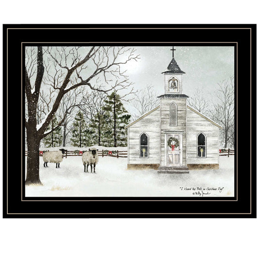 I Heard the Bells on Christmas 3 Black Framed Print Wall Art - Homeroots - Flyclothing LLC