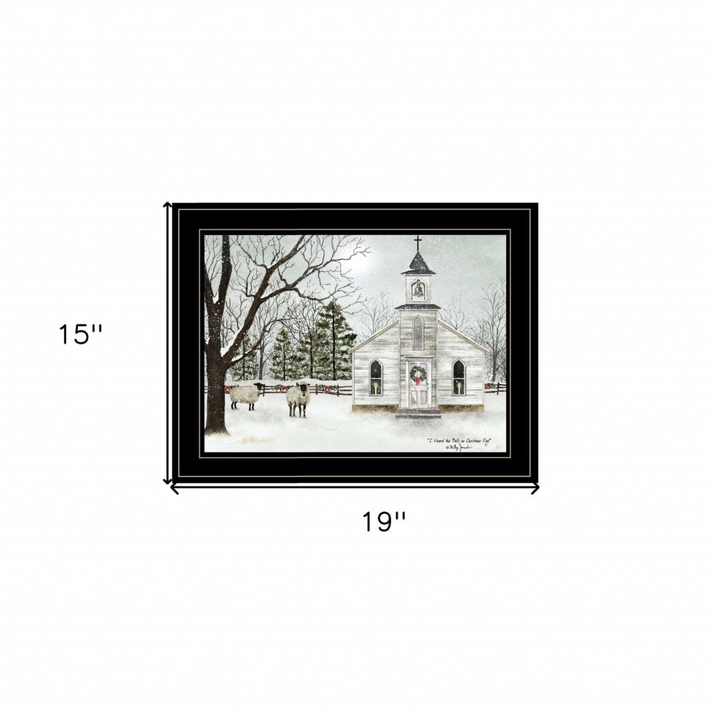I Heard the Bells on Christmas 3 Black Framed Print Wall Art - Homeroots - Flyclothing LLC