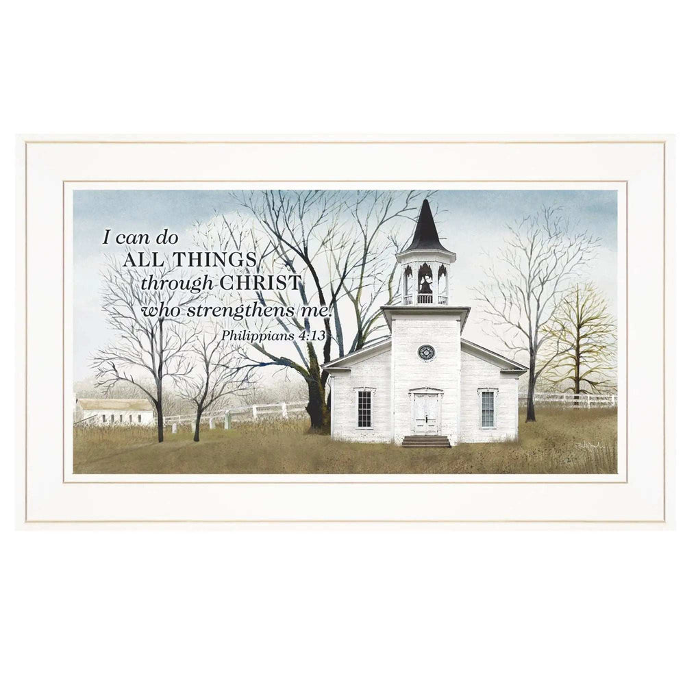 I Can Do All Things 2 White Framed Print Wall Art - Homeroots - Flyclothing LLC