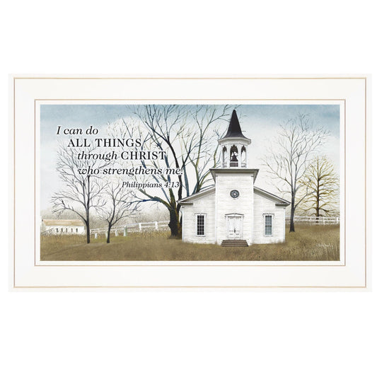I Can Do All Things 2 White Framed Print Wall Art - Homeroots