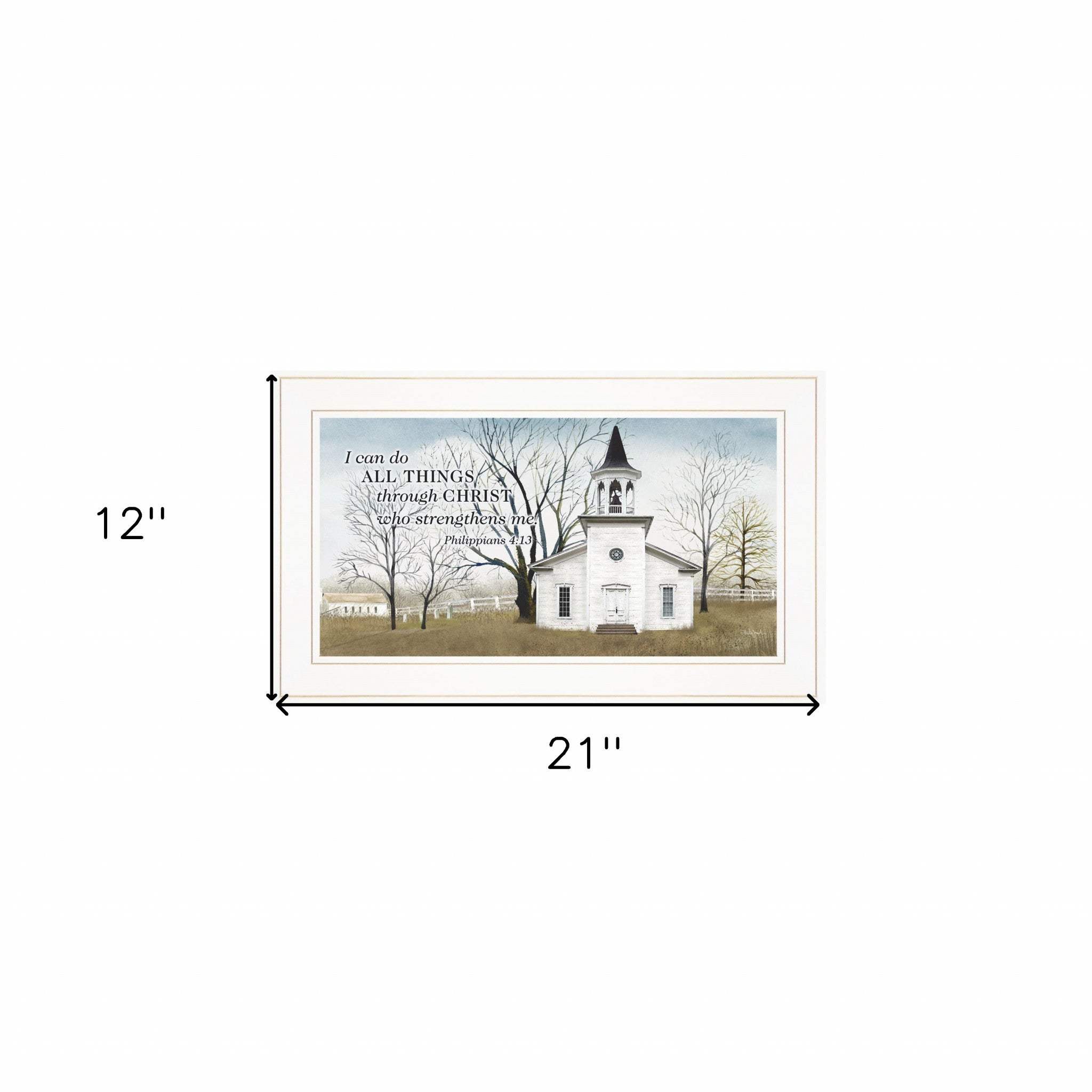 I Can Do All Things 2 White Framed Print Wall Art - Homeroots - Flyclothing LLC