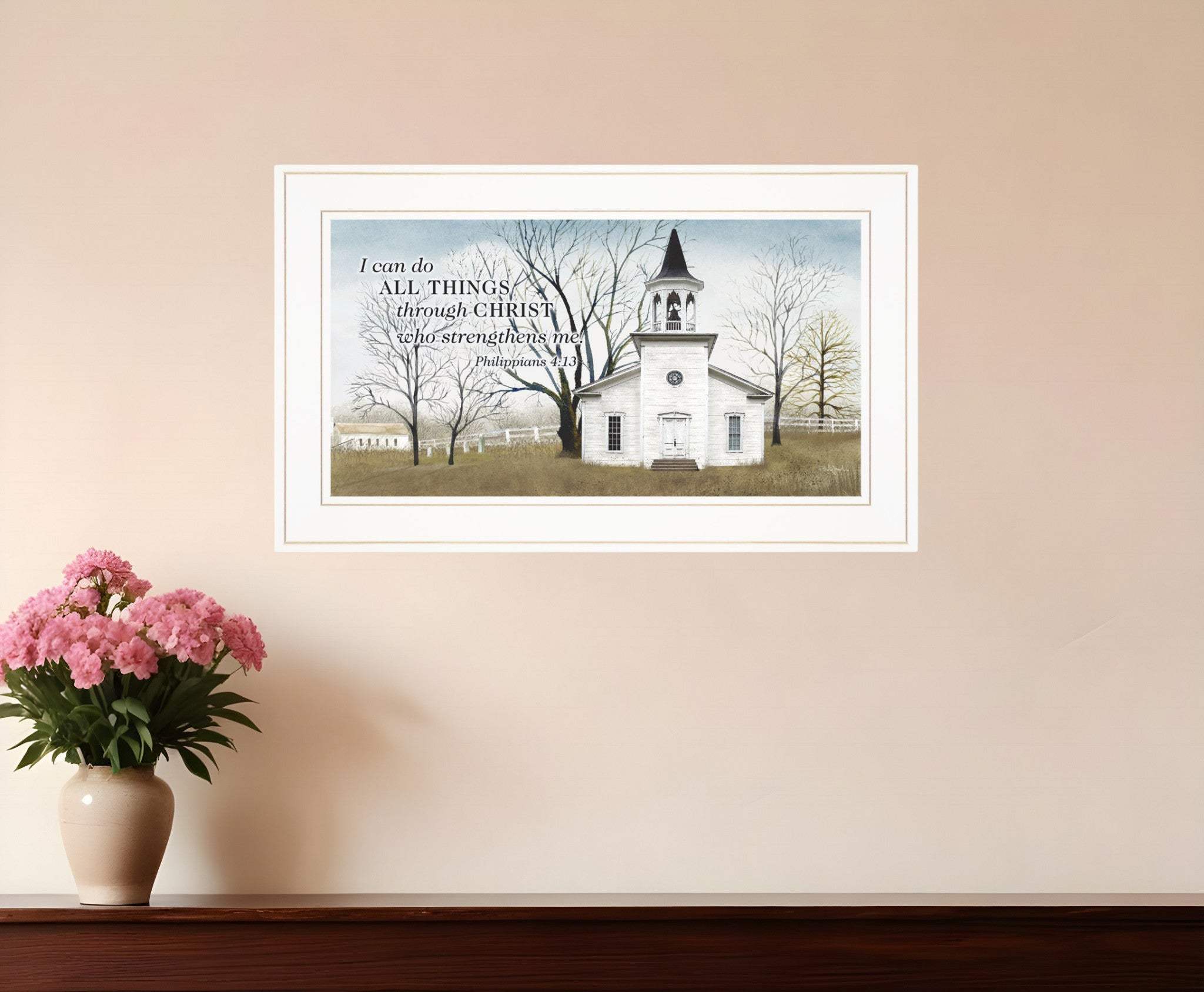 I Can Do All Things 2 White Framed Print Wall Art - Homeroots - Flyclothing LLC