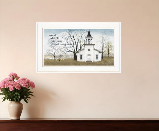 I Can Do All Things 2 White Framed Print Wall Art - Homeroots