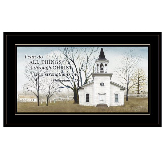 I Can Do All Things 4 Black Framed Print Wall Art - Homeroots