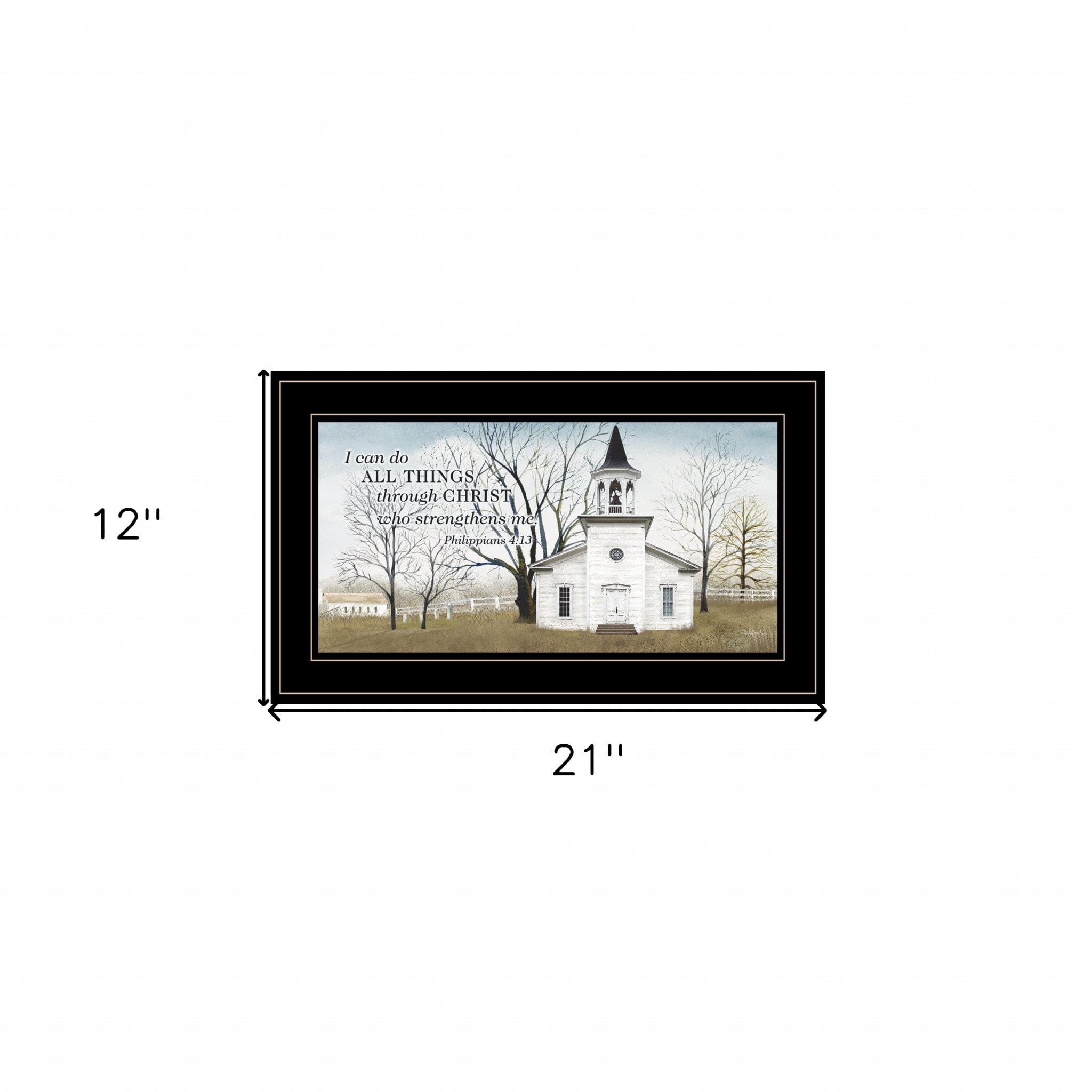I Can Do All Things 4 Black Framed Print Wall Art - Homeroots