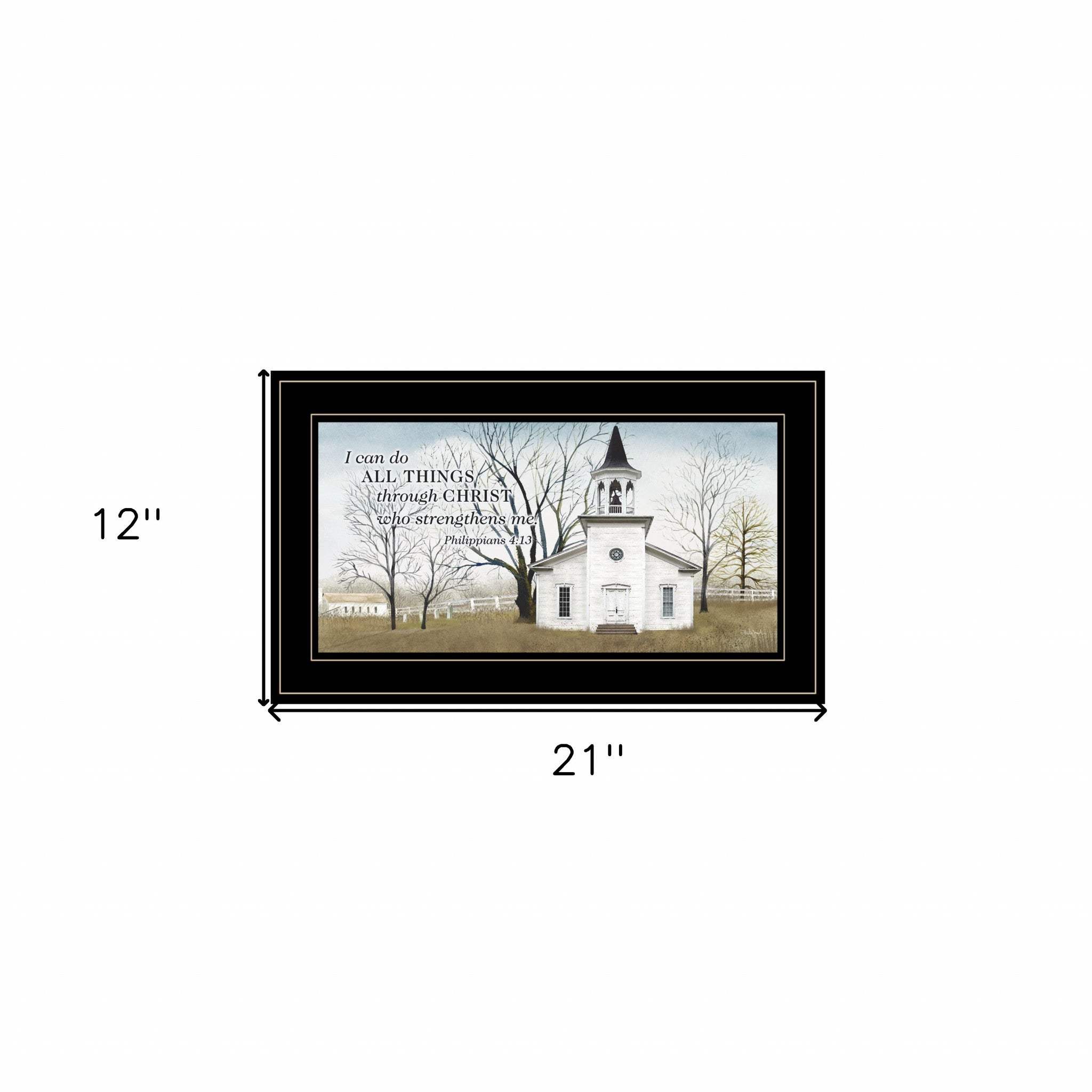 I Can Do All Things 4 Black Framed Print Wall Art - Homeroots - Flyclothing LLC
