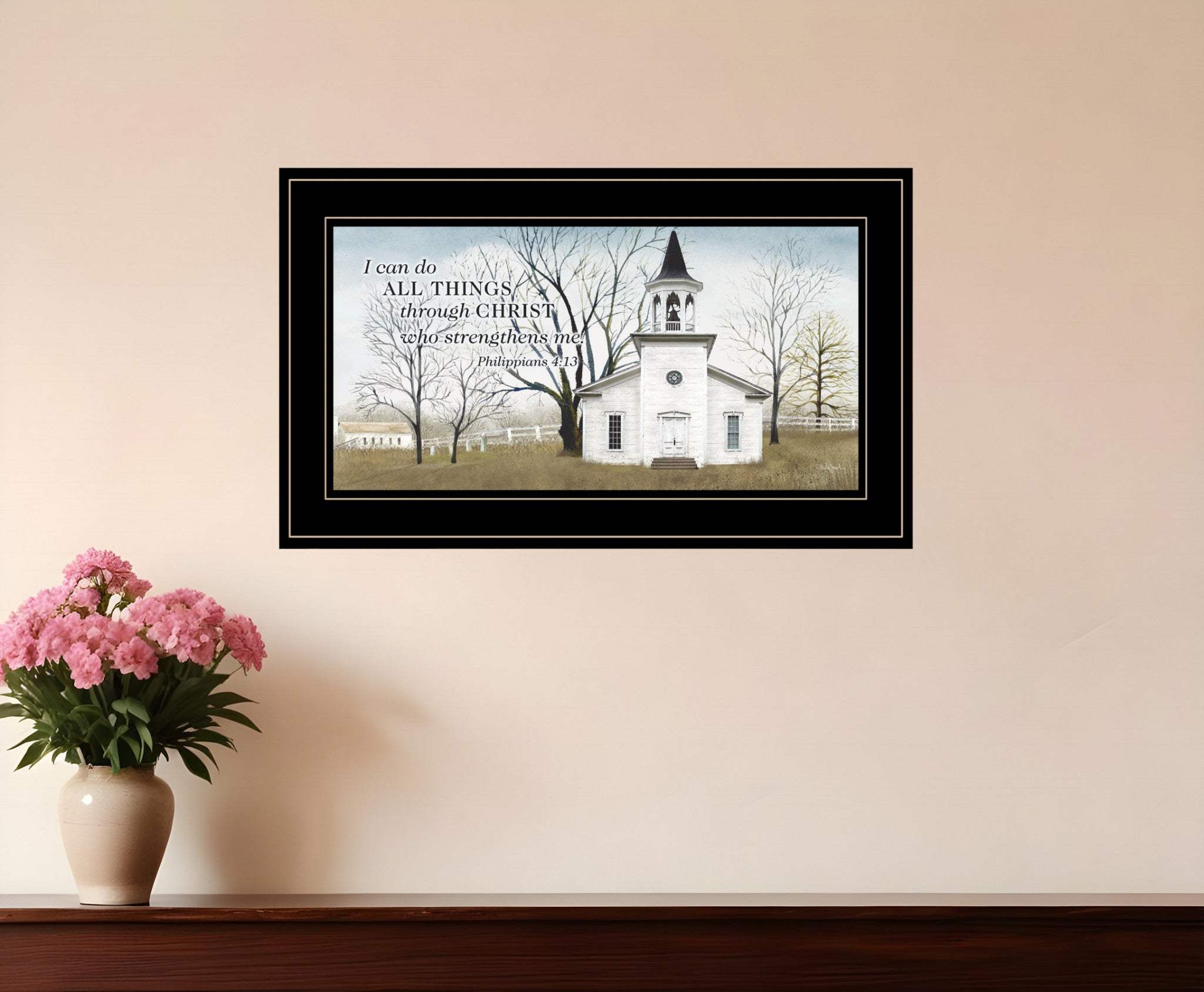 I Can Do All Things 4 Black Framed Print Wall Art - Homeroots - Flyclothing LLC