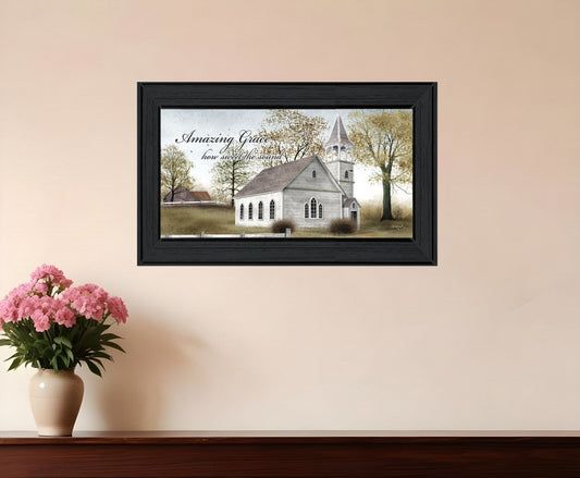 Amazing Grace 5 Black Framed Print Wall Art - Homeroots