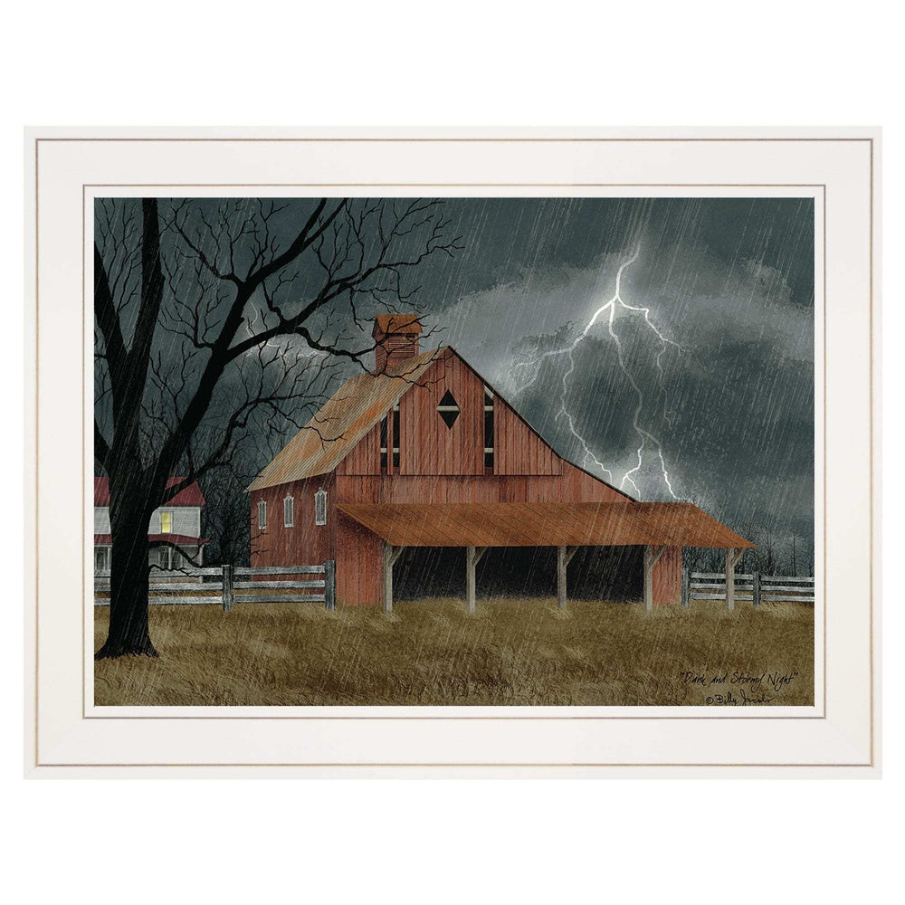 Dark and Stormy Night 2 White Framed Print Wall Art - Homeroots - Flyclothing LLC