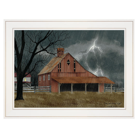 Dark and Stormy Night 2 White Framed Print Wall Art - Homeroots
