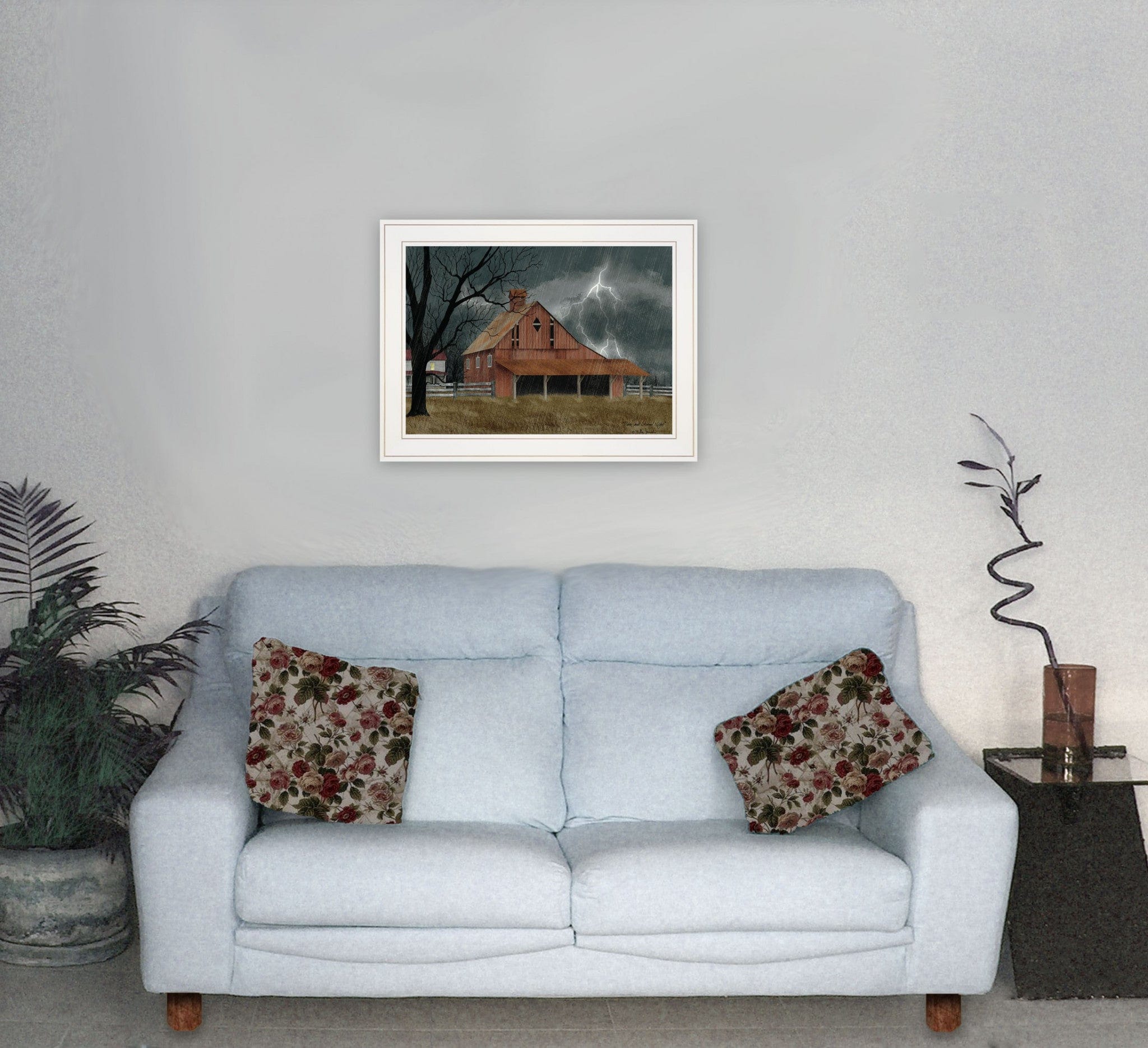 Dark and Stormy Night 2 White Framed Print Wall Art - Homeroots